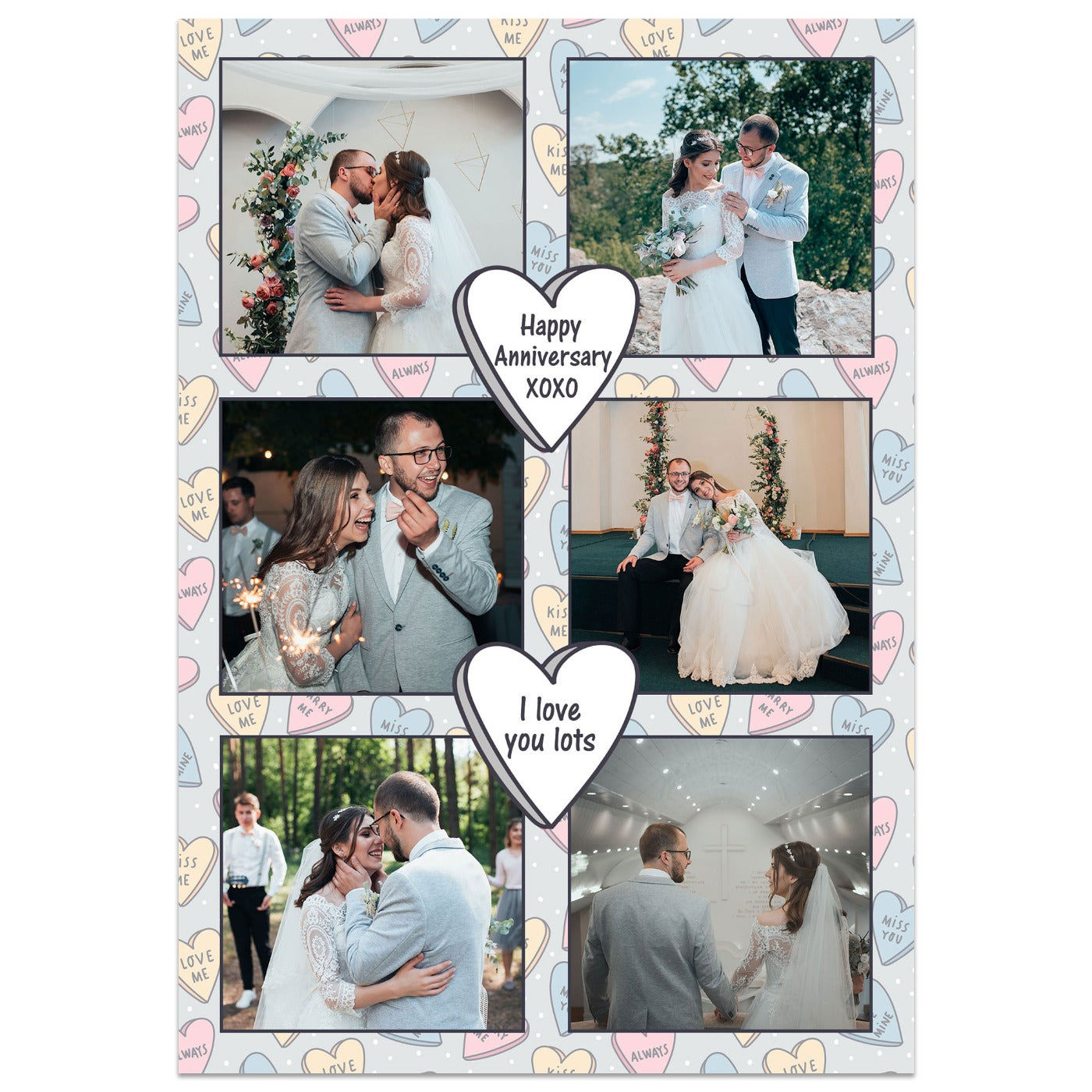 Love Heart Photo Anniversary Card