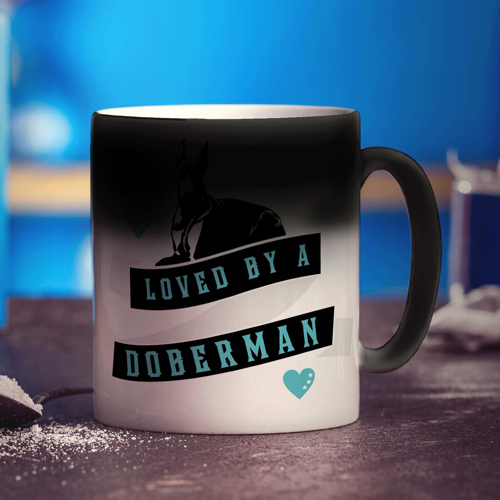 Loved By A Doberman Mug