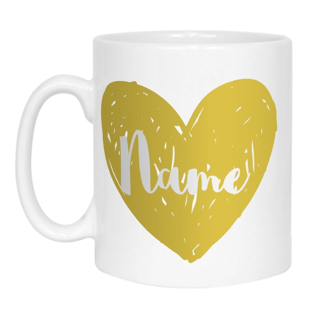 Bride Name Heart Mug