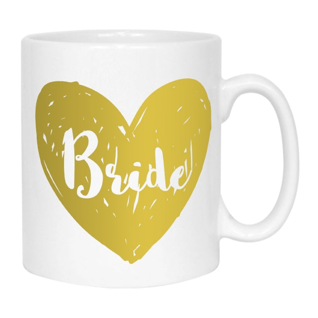 Bride Name Heart Mug