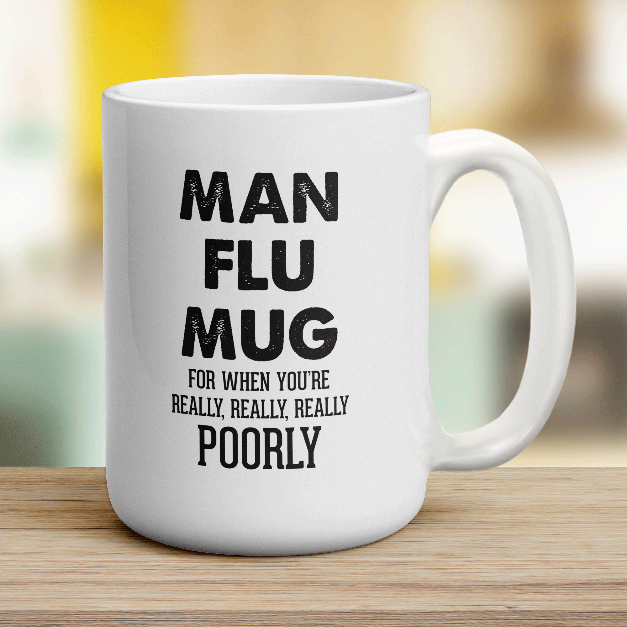 Man Flu Mug For When You're Really, Really, Really Poorly Mug - Jumbo 440ml (15oz) / White