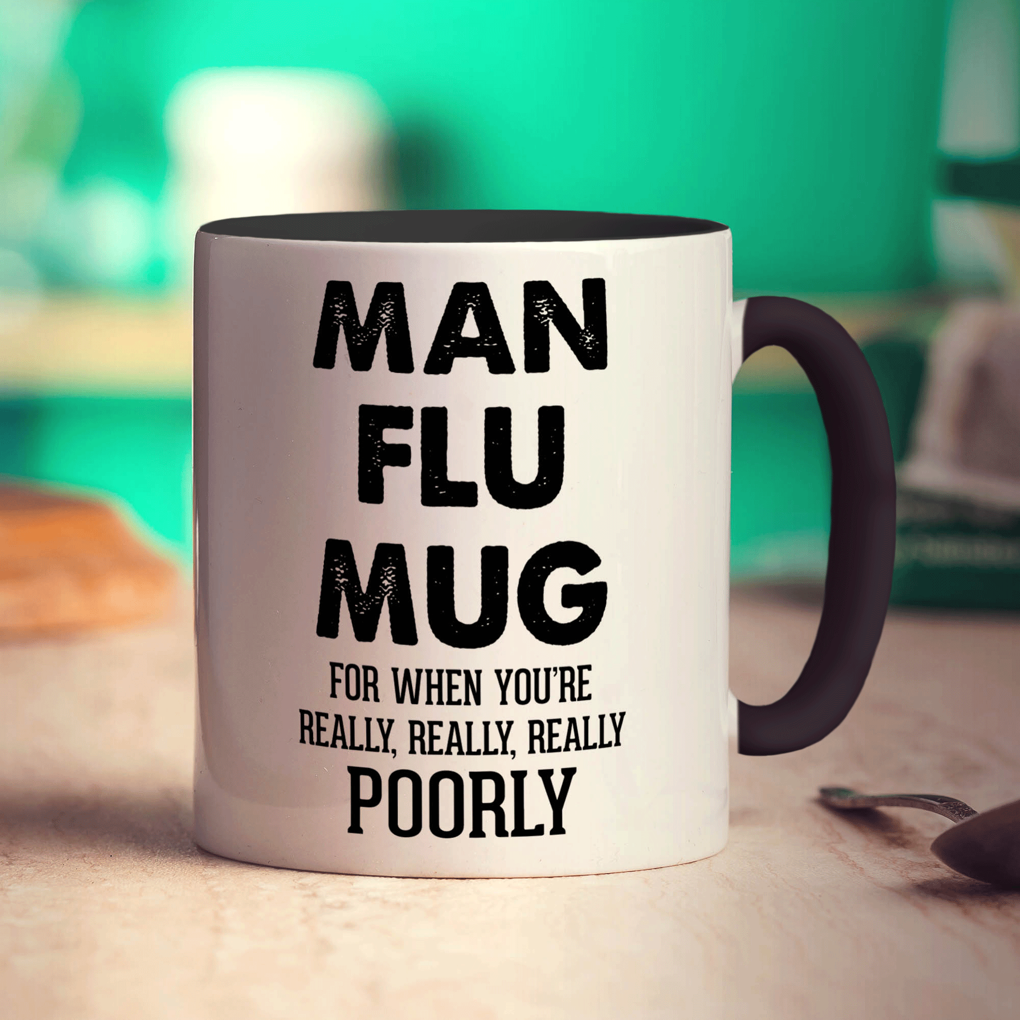Man Flu Mug For When You're Really, Really, Really Poorly Mug - Standard 330ml (11oz) / Black