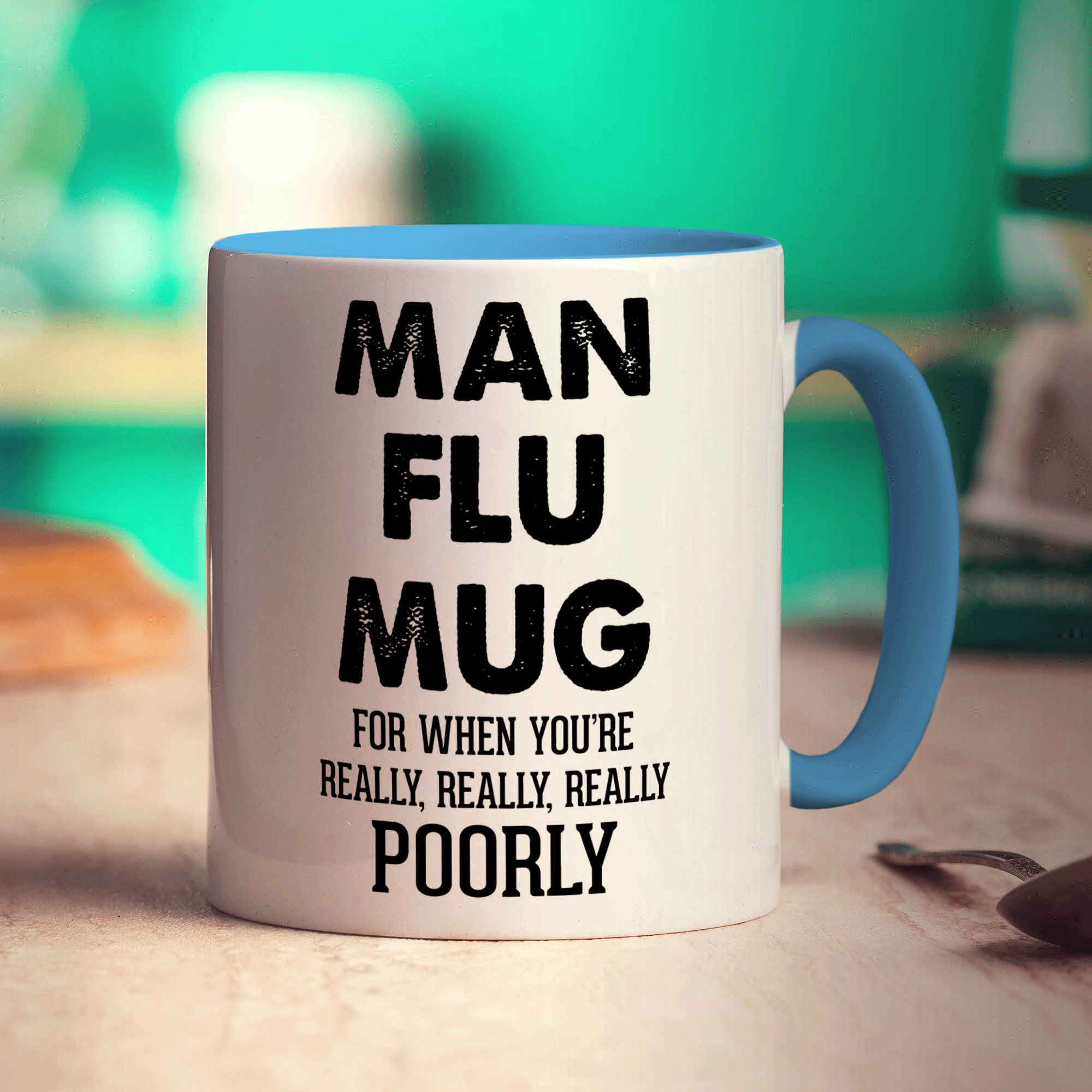 Man Flu Mug For When You're Really, Really, Really Poorly Mug - Standard 330ml (11oz) / Blue