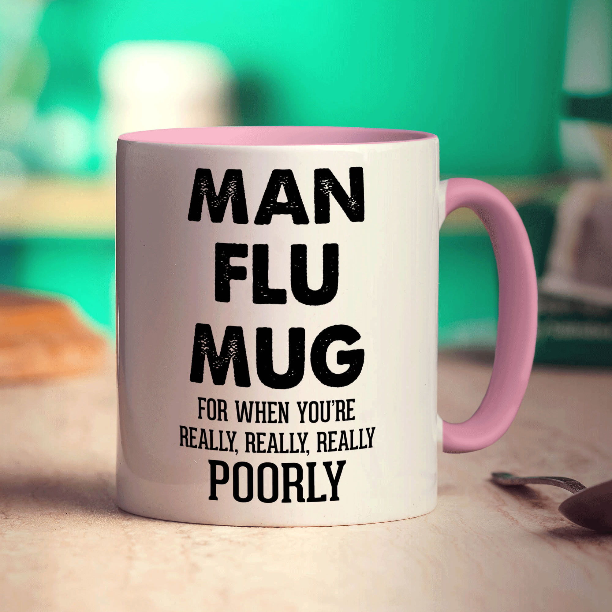 Man Flu Mug For When You're Really, Really, Really Poorly Mug - Standard 330ml (11oz) / Pink