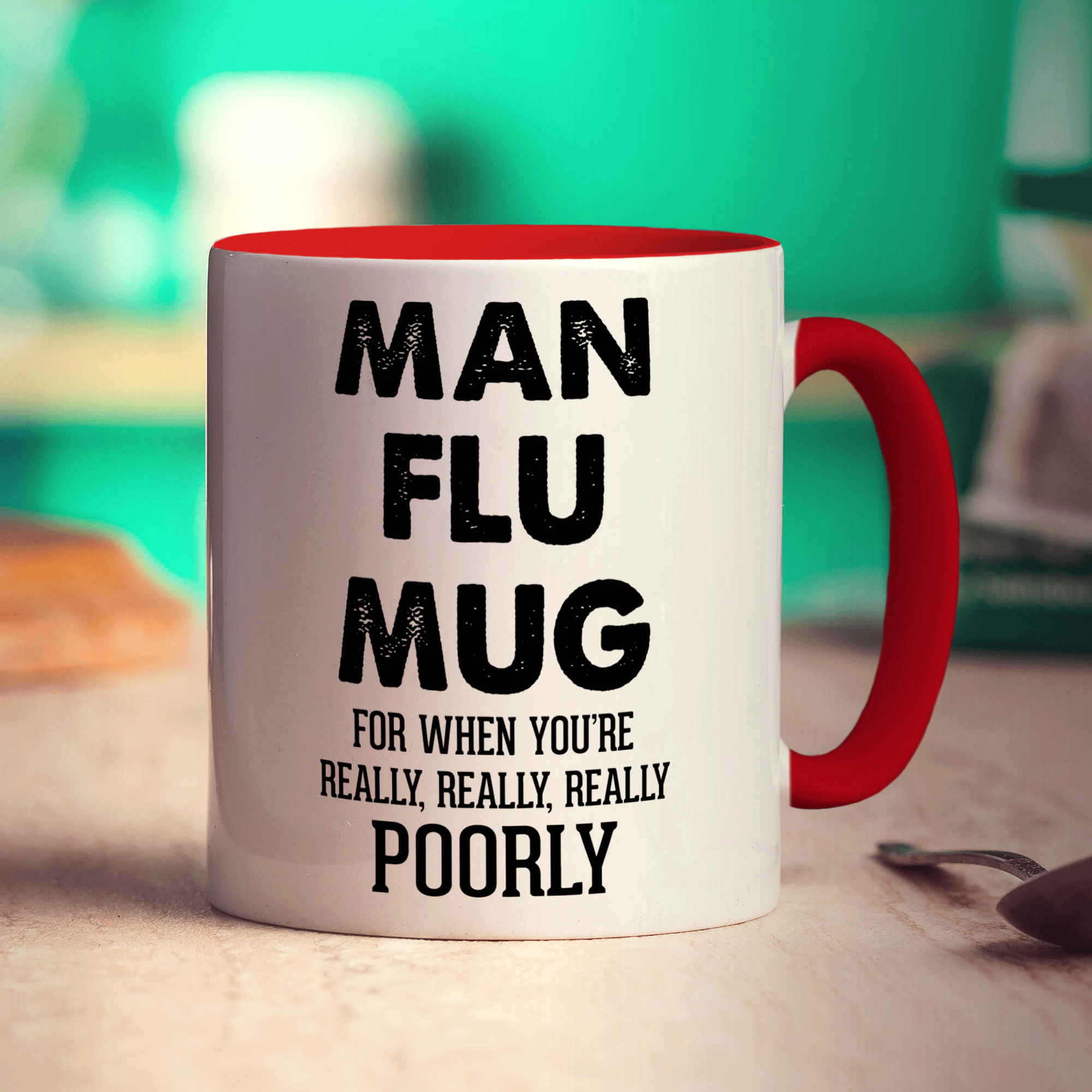 Man Flu Mug For When You're Really, Really, Really Poorly Mug - Standard 330ml (11oz) / Red