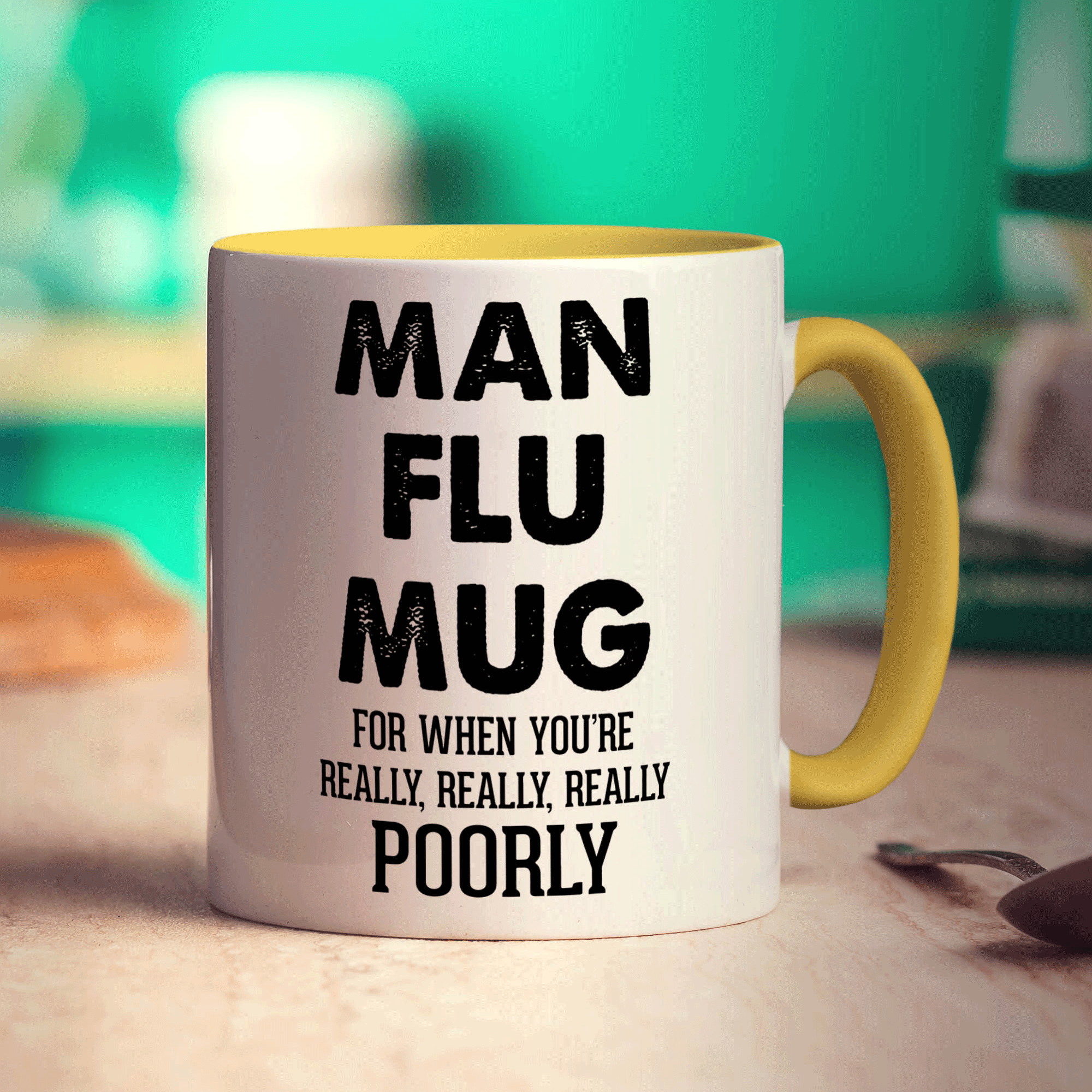 Man Flu Mug For When You're Really, Really, Really Poorly Mug - Standard 330ml (11oz) / Yellow