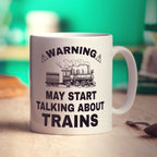 Warning May Start Talking About Trains Mug - Standard 330ml (11oz) / White