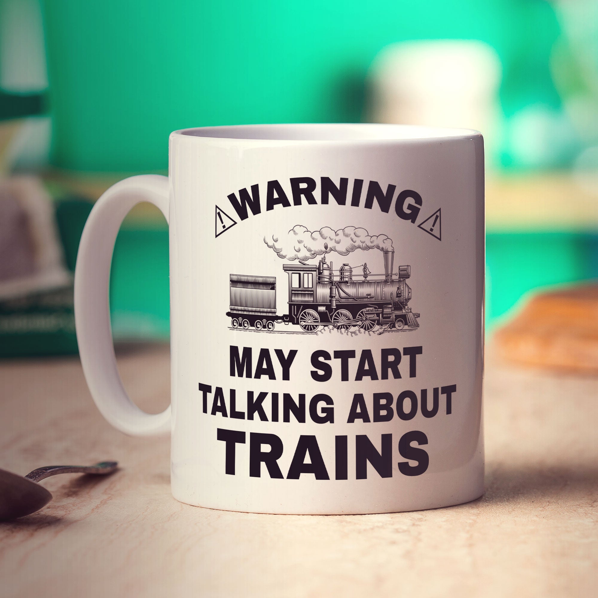 Warning May Start Talking About Trains Mug