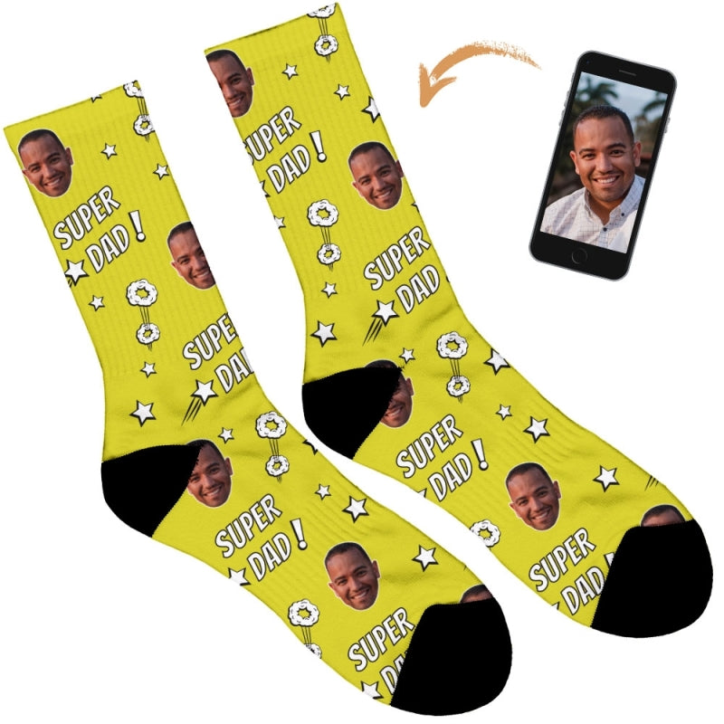 Super Dad Personalised Socks