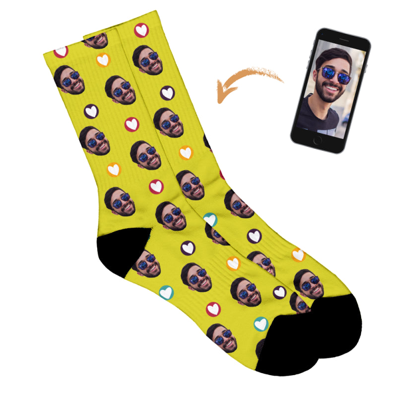 Love Hearts Personalised Socks