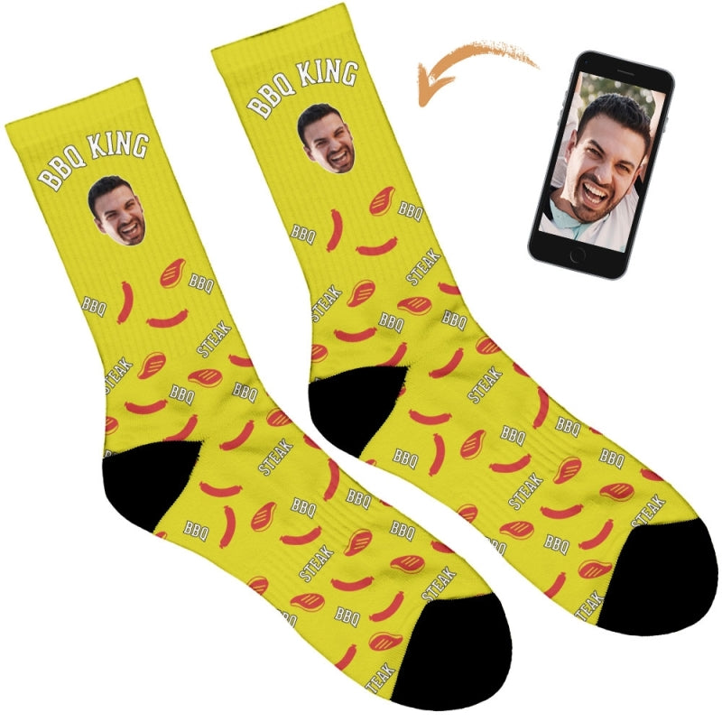 BBQ King Personalised Socks