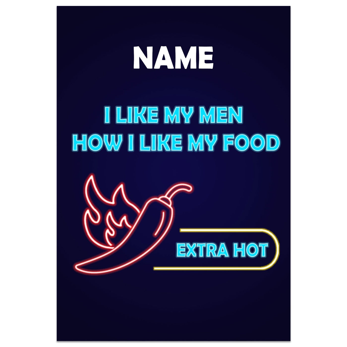 Personalised Extra Hot Card