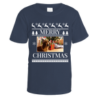 Merry Christmas Photo Patterned Personalised T-Shirt