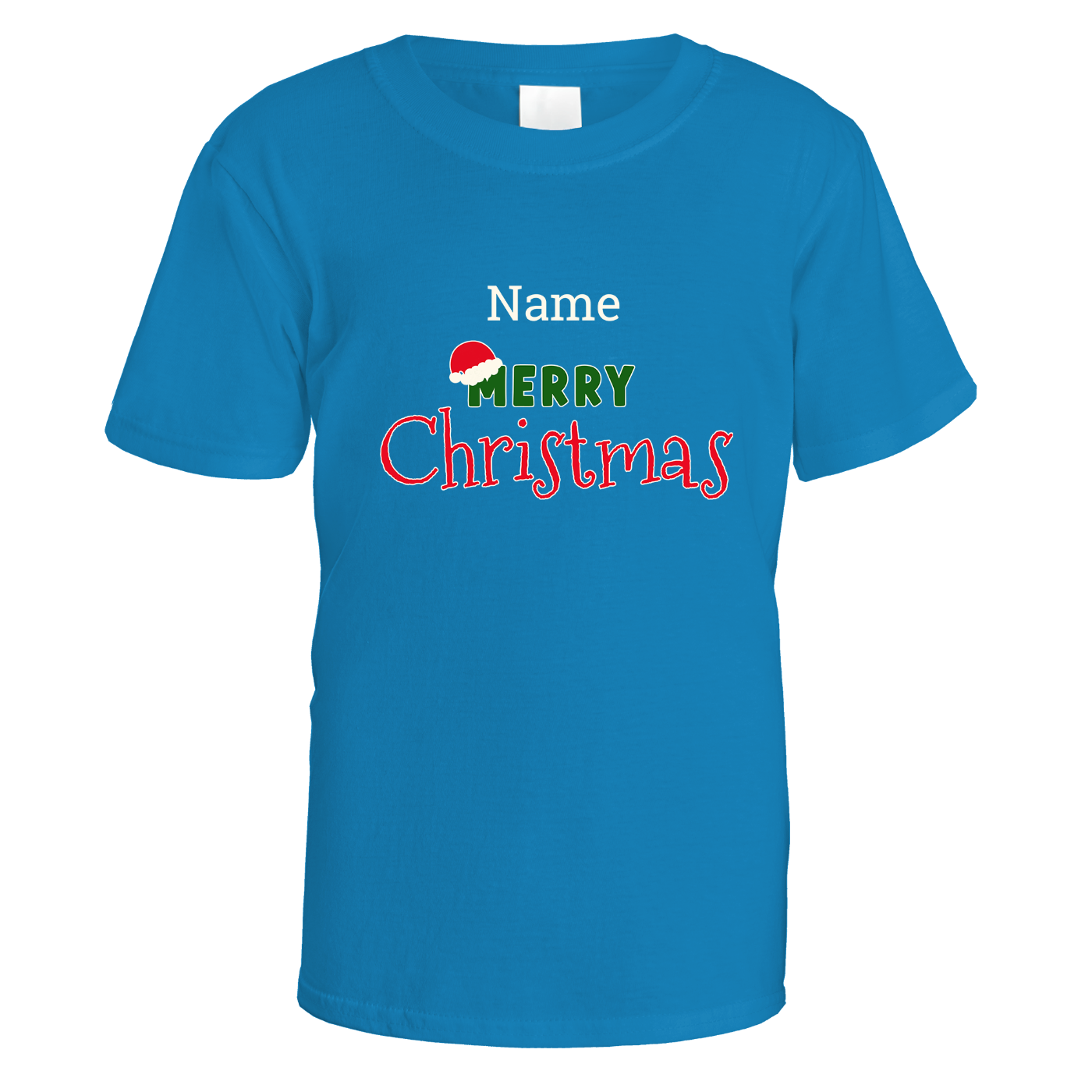 Merry Christmas Santa Hat Personalised T-Shirt