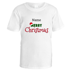 Merry Christmas Santa Hat Personalised T-Shirt - Default Title