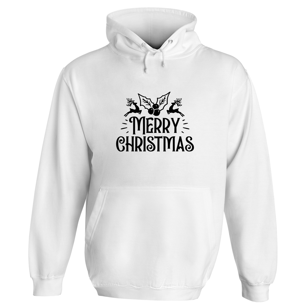 Merry Christmas Holly and Reindeer Hoodie
