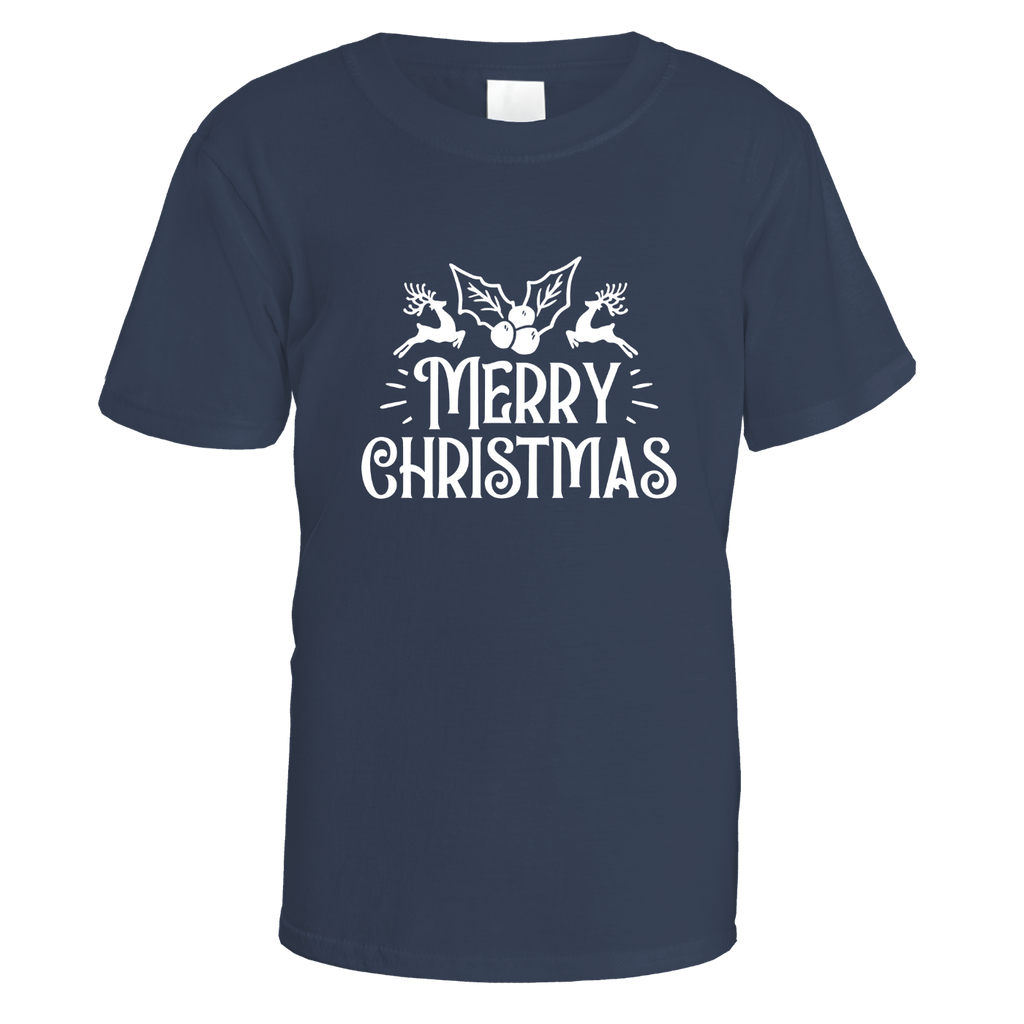 Merry Christmas Holly and Reindeer T-Shirt