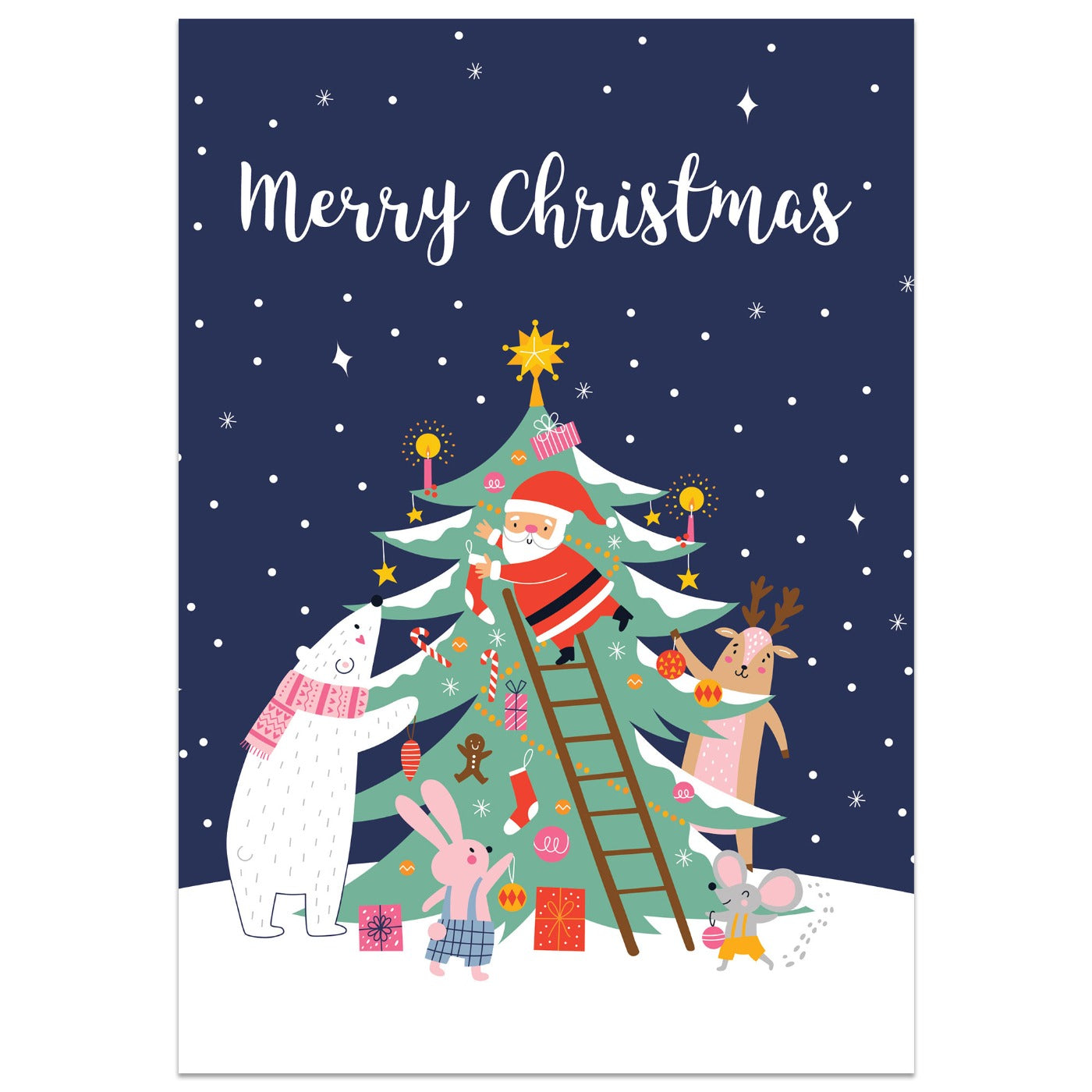 Merry Christmas Tree Decorating Card
