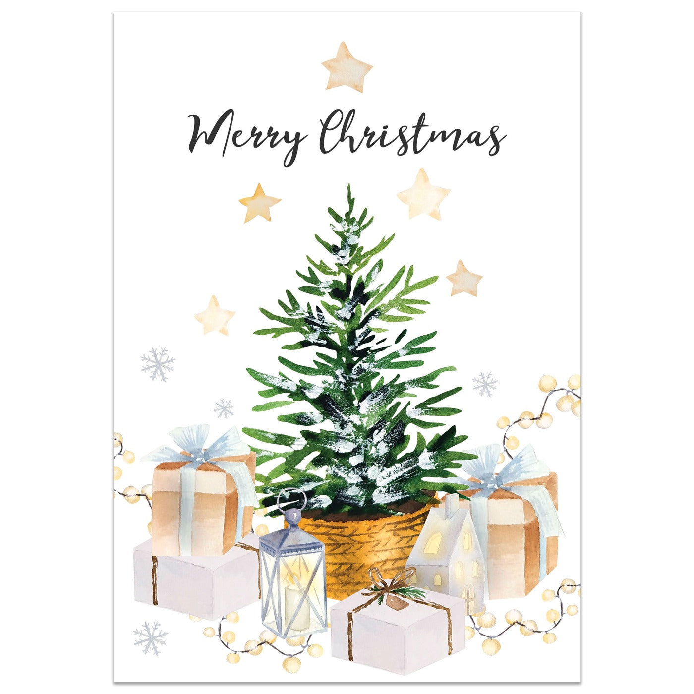 Presents Under the Tree Christmas Card
