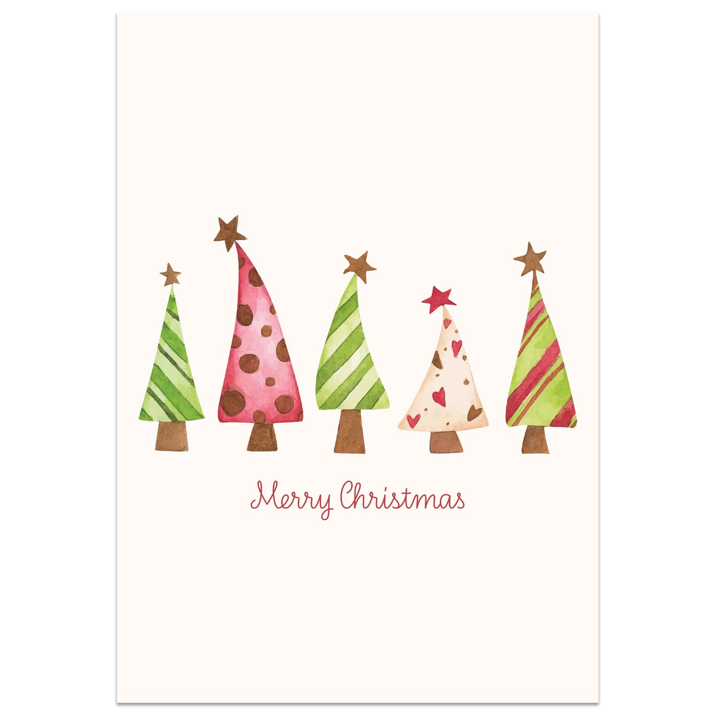 Merry Christmas Trees Card