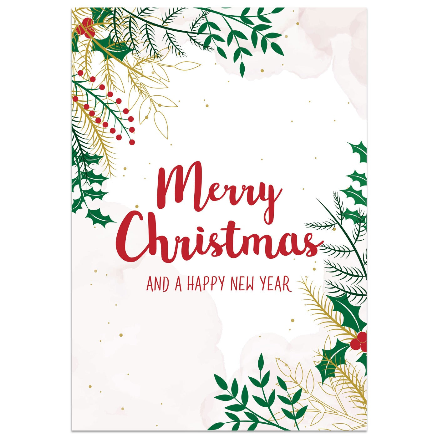 Merry Christmas Leaves Card
