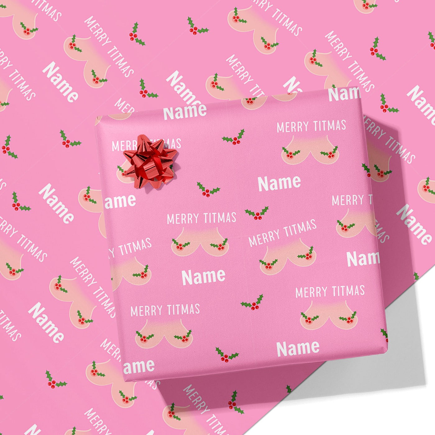 Merry Titmas Name Wrapping Paper