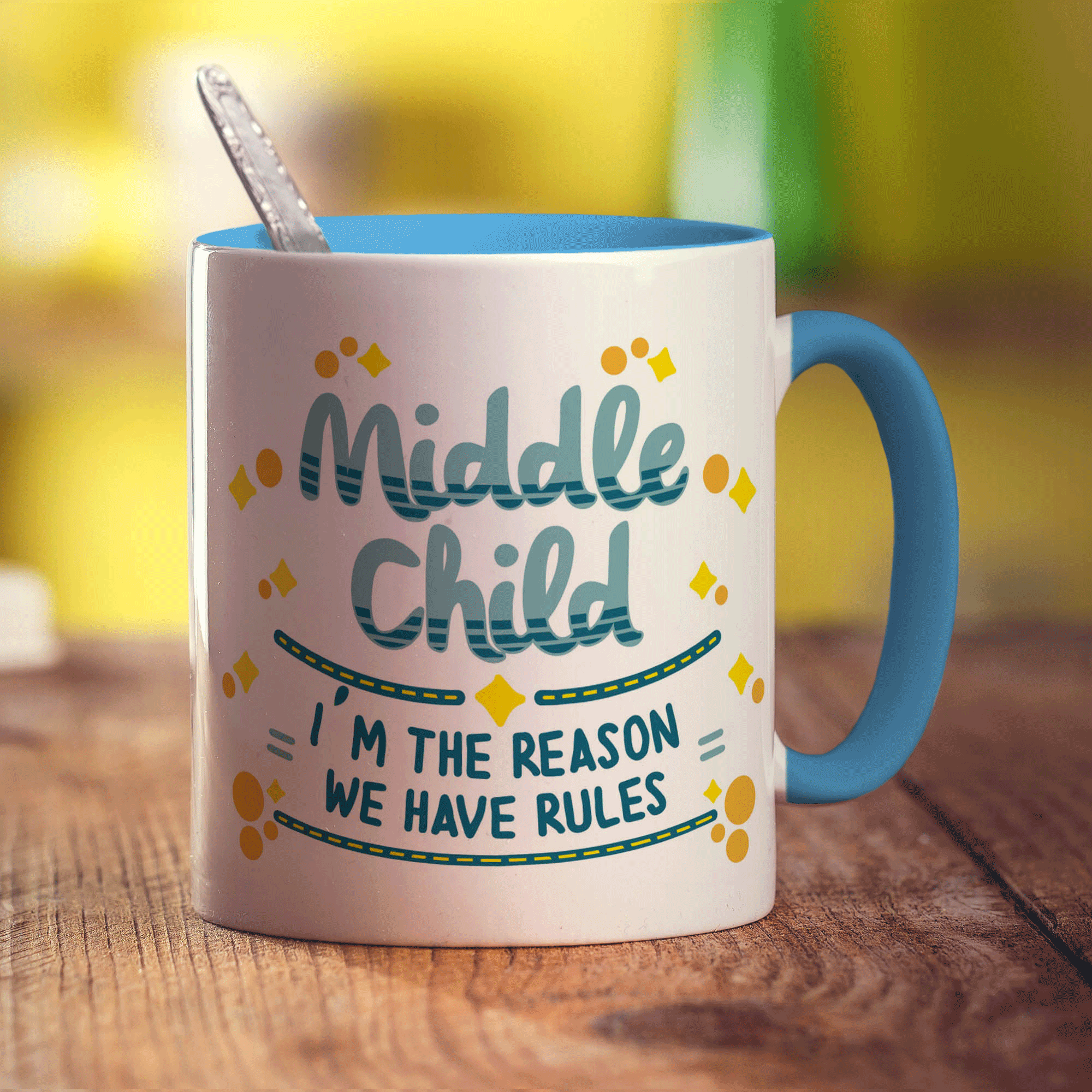 Middle Child - I'm The Reason We Have Rules Mug - Standard 330ml (11oz) / Blue