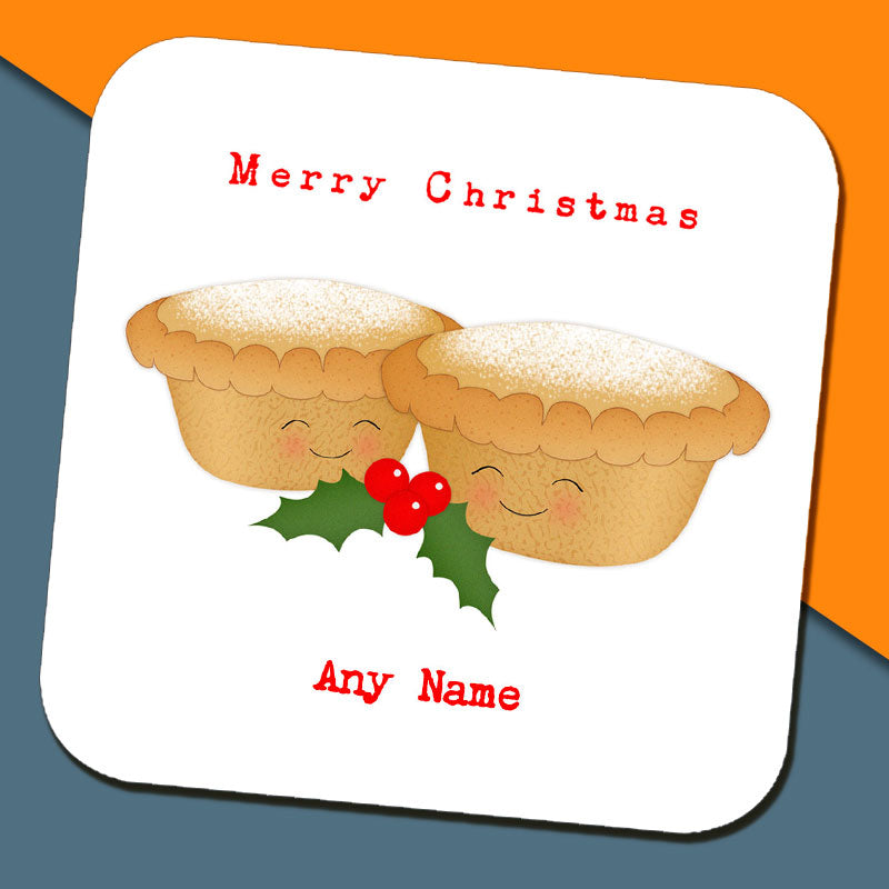 Mince Pie Personalised Coaster