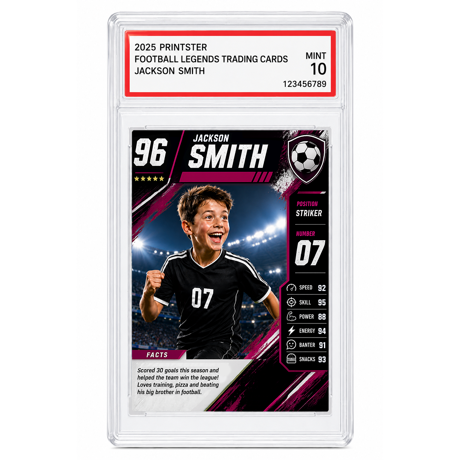 Football Legend Custom Trading Card