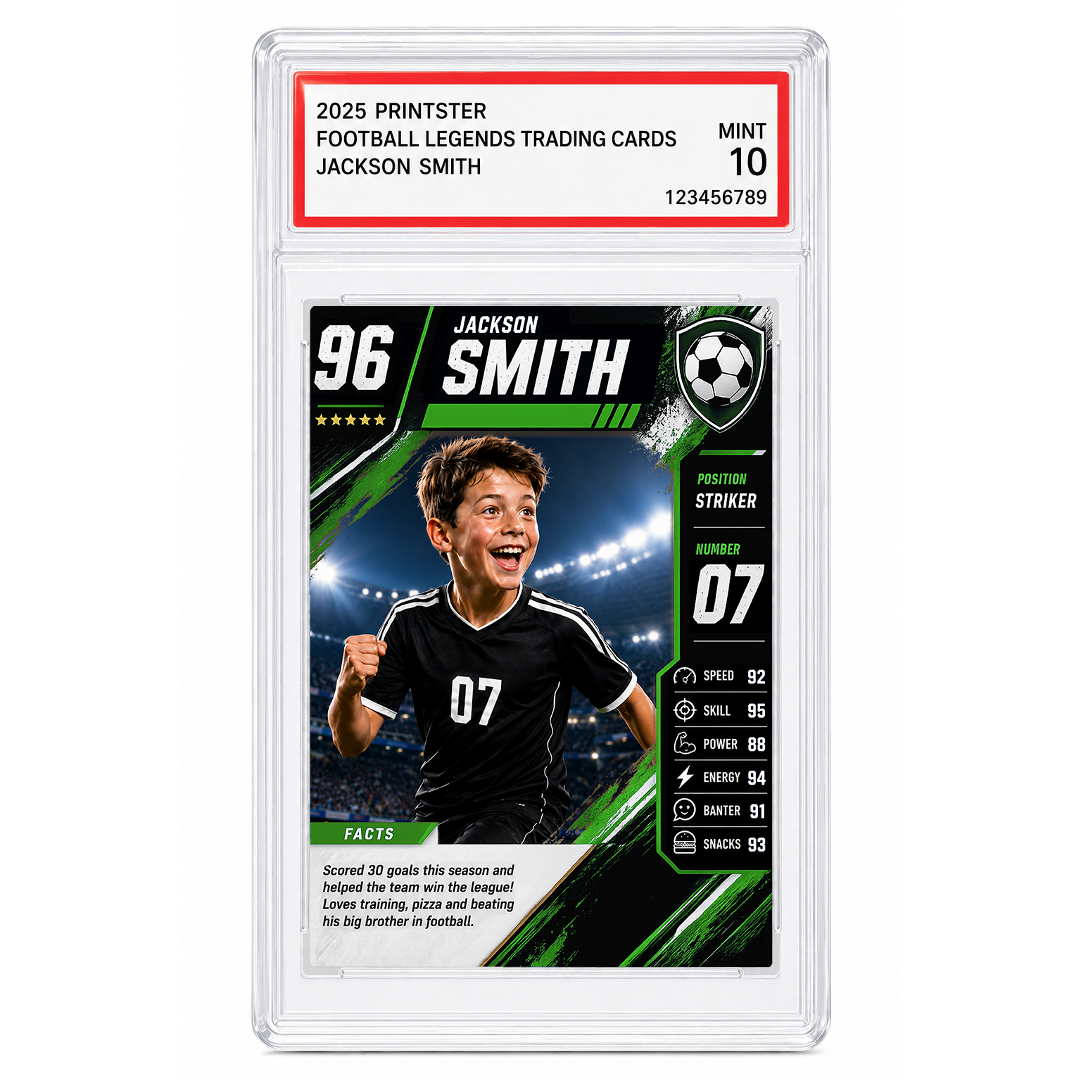 Football Legend Custom Trading Card