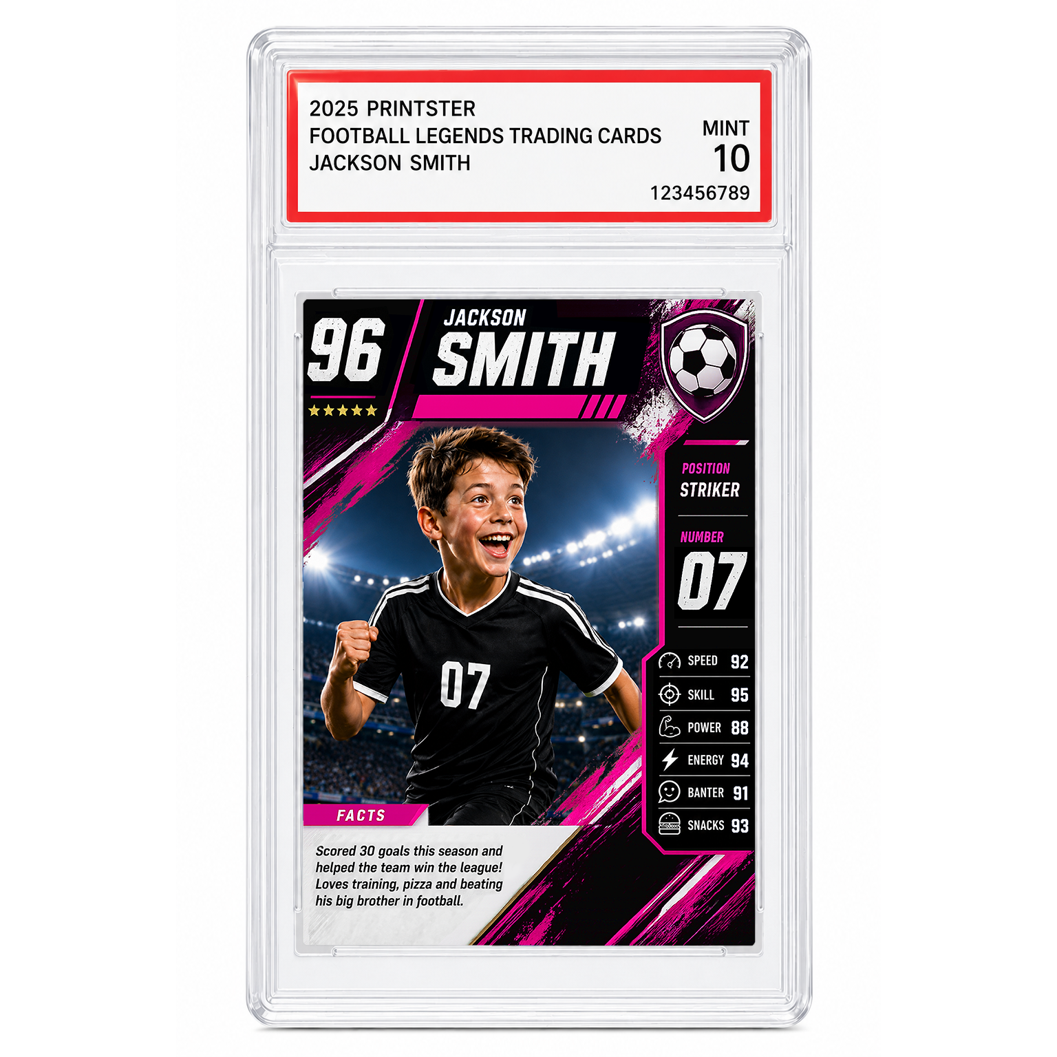 Football Legend Custom Trading Card