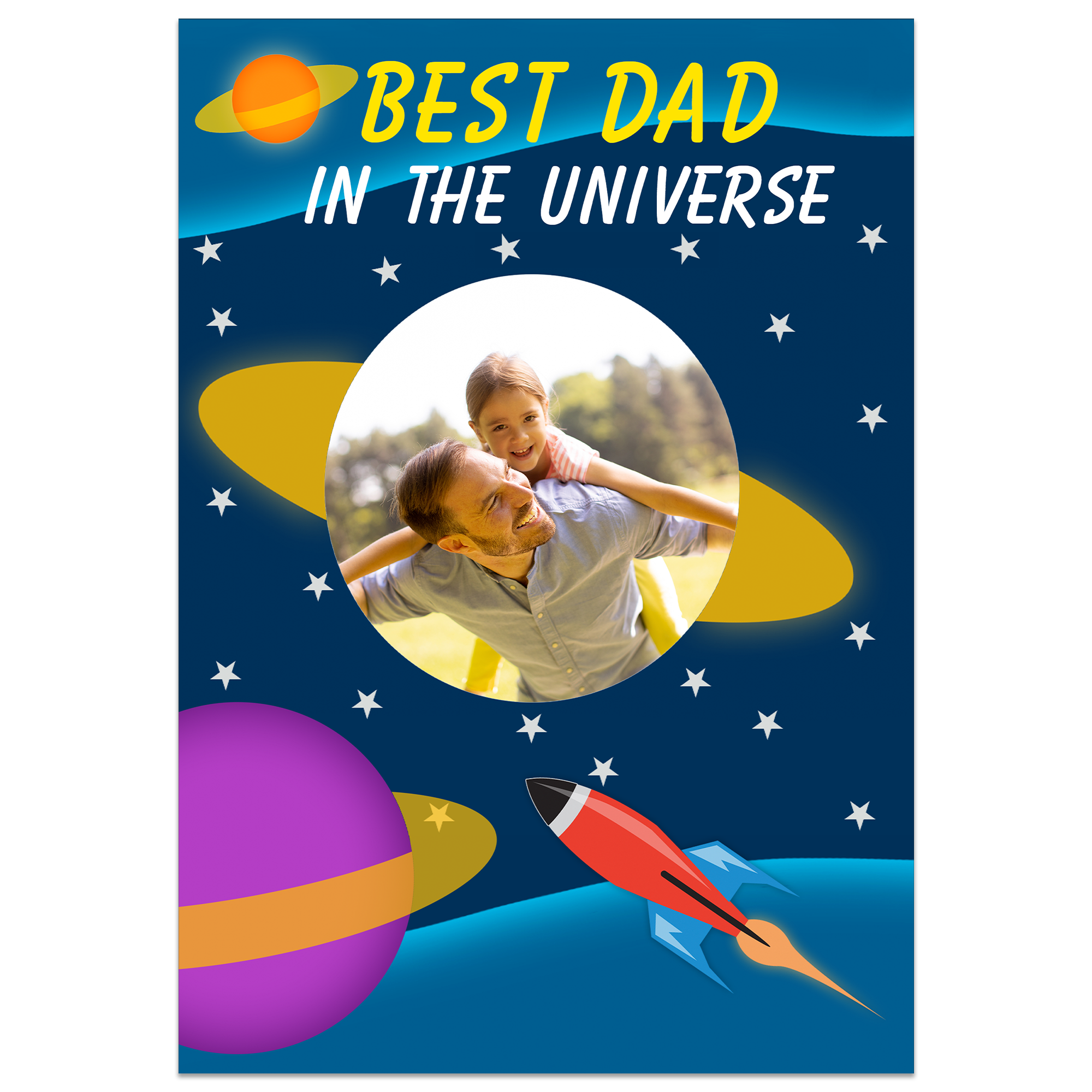Best Dad in the Universe Photo Card