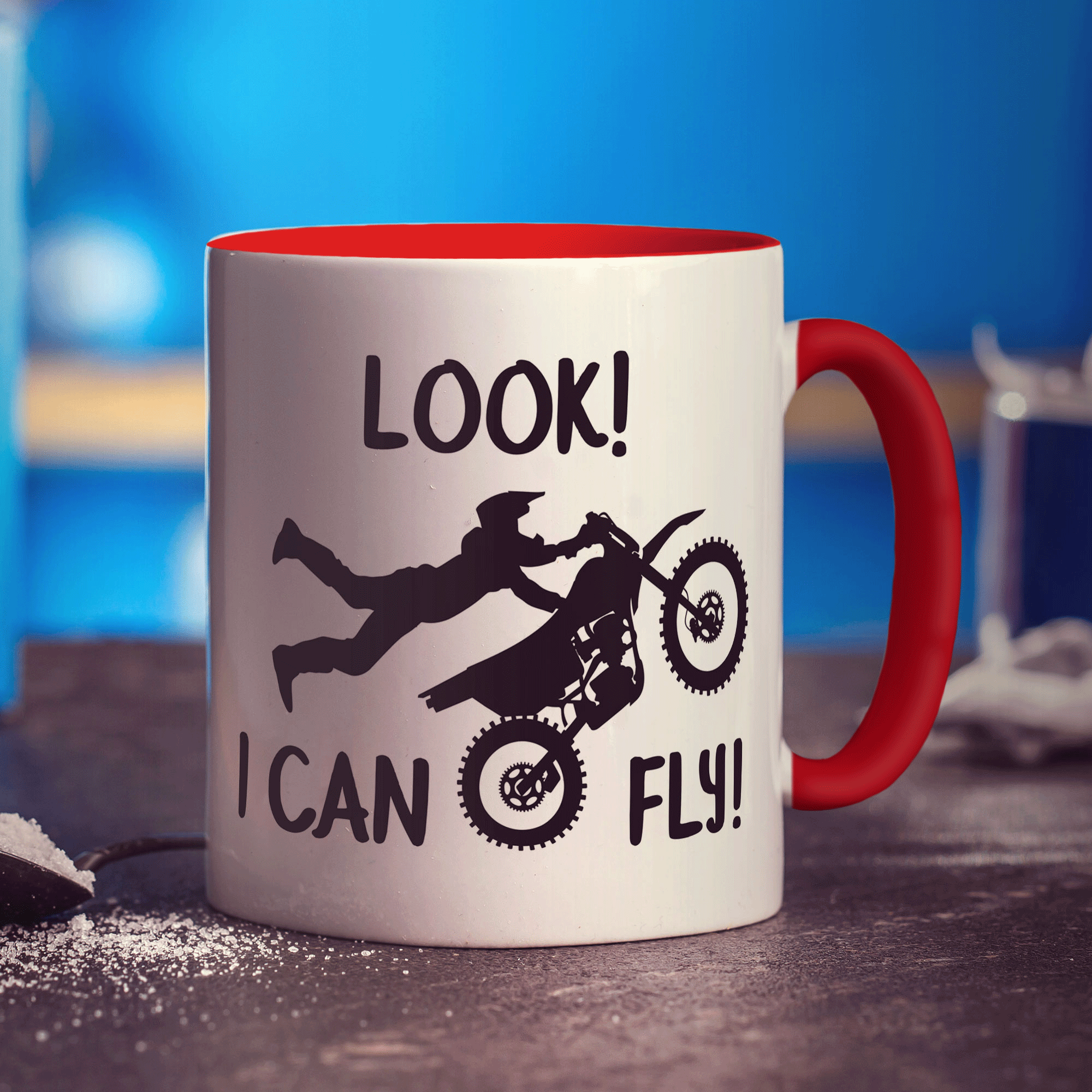 Look! I Can Fly Motocross Mug