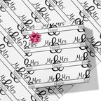 Mr & Mrs Name Wrapping Paper