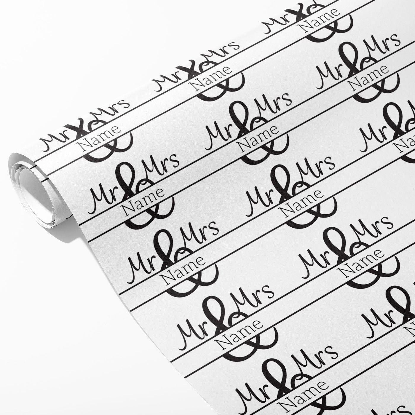 Mr & Mrs Name Wrapping Paper