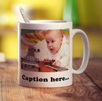 Photo Mug with Caption and Message
