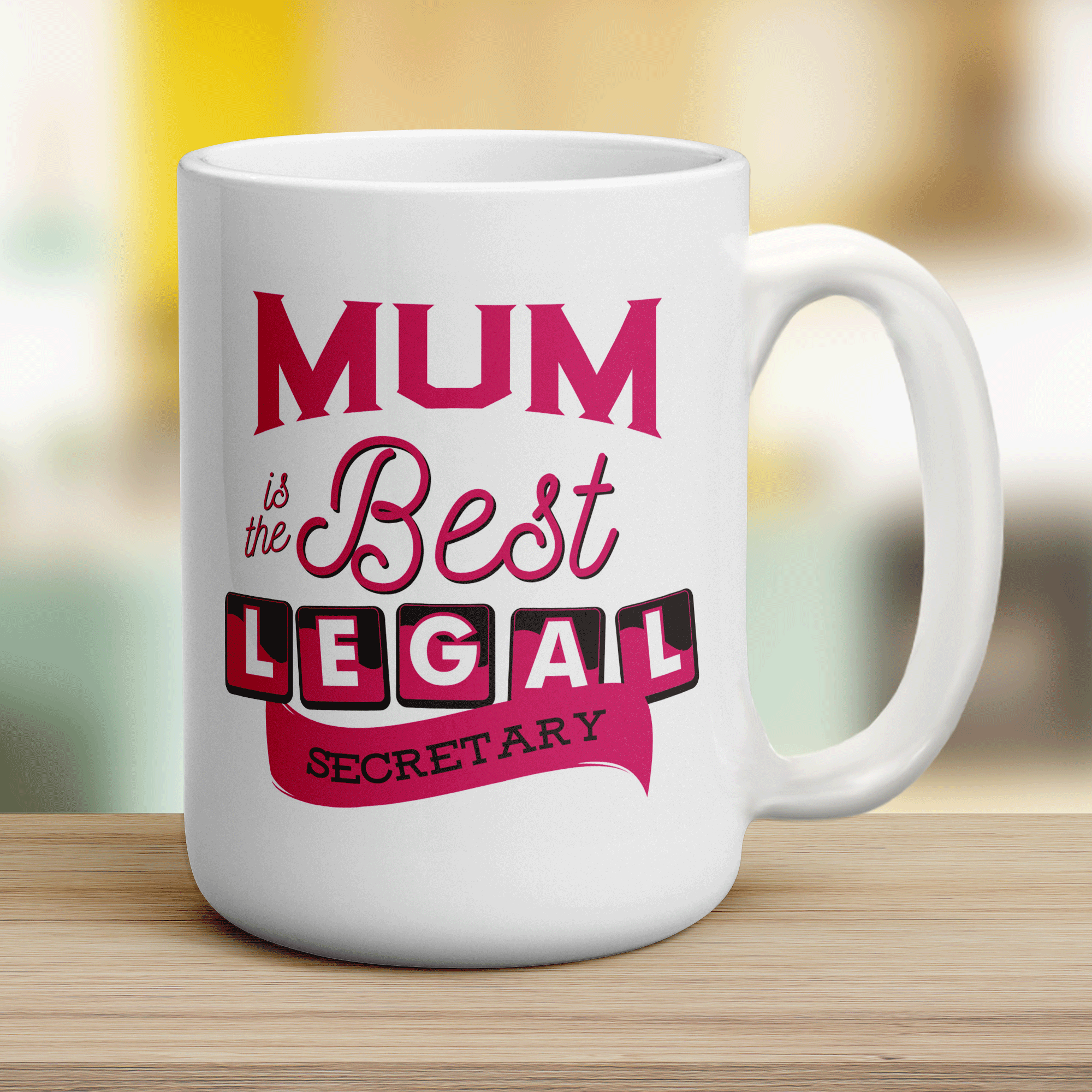Mum is the Greatest Legal Secretary Mug - Jumbo 440ml (15oz) / White