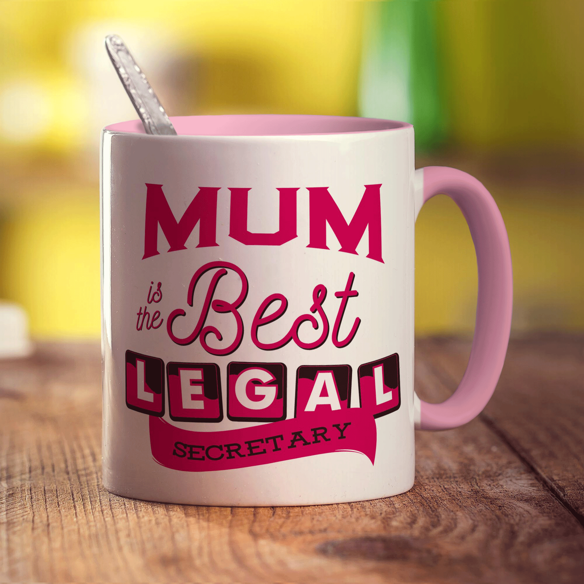 Mum is the Greatest Legal Secretary Mug - Standard 330ml (11oz) / Pink