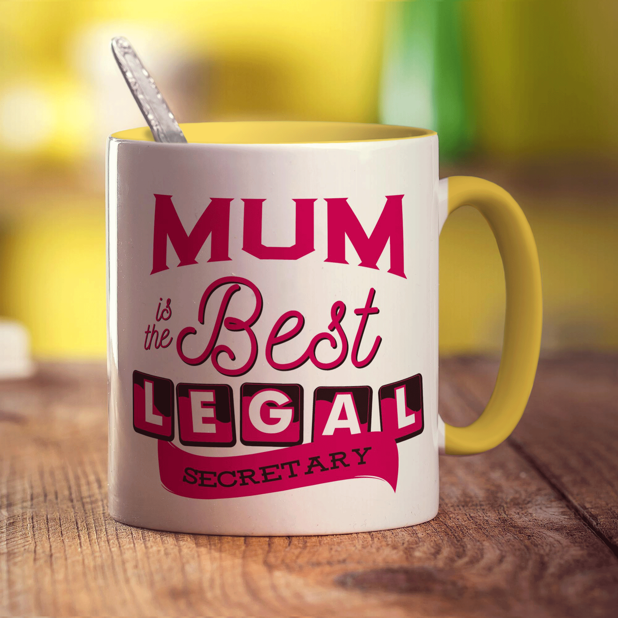 Mum is the Greatest Legal Secretary Mug - Standard 330ml (11oz) / Yellow