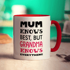 Mum Knows Best, But Grandma Know Everything Mug - Standard 330ml (11oz) / Red