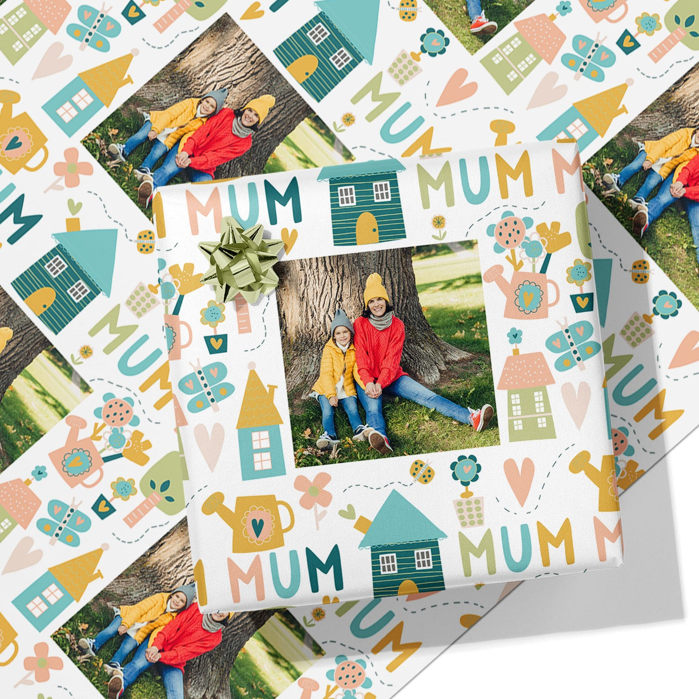 Mum Gardening Photo Wrapping Paper