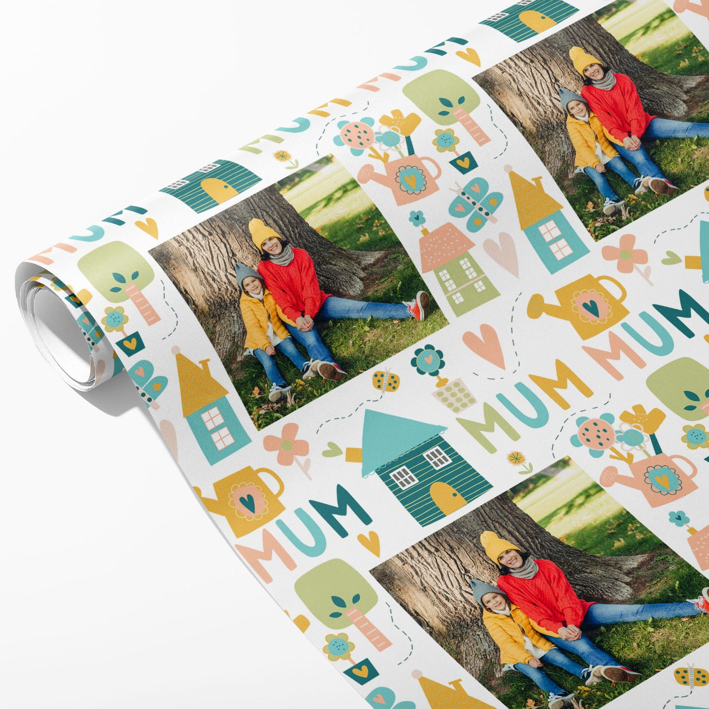Mum Gardening Photo Wrapping Paper