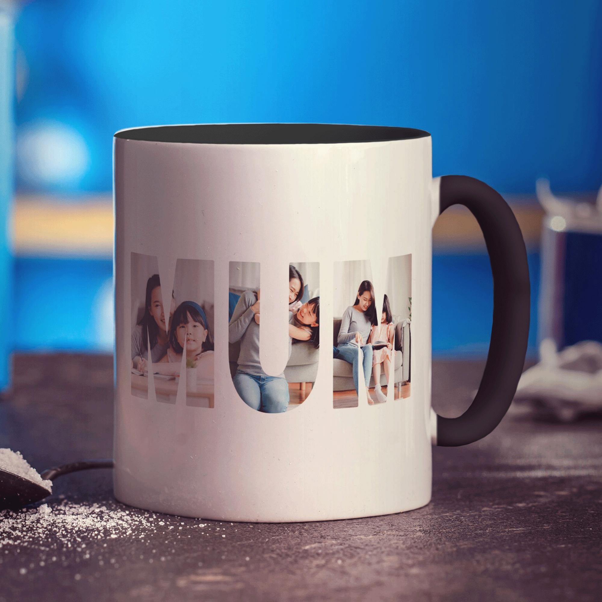 Mum Outline Photo Mug