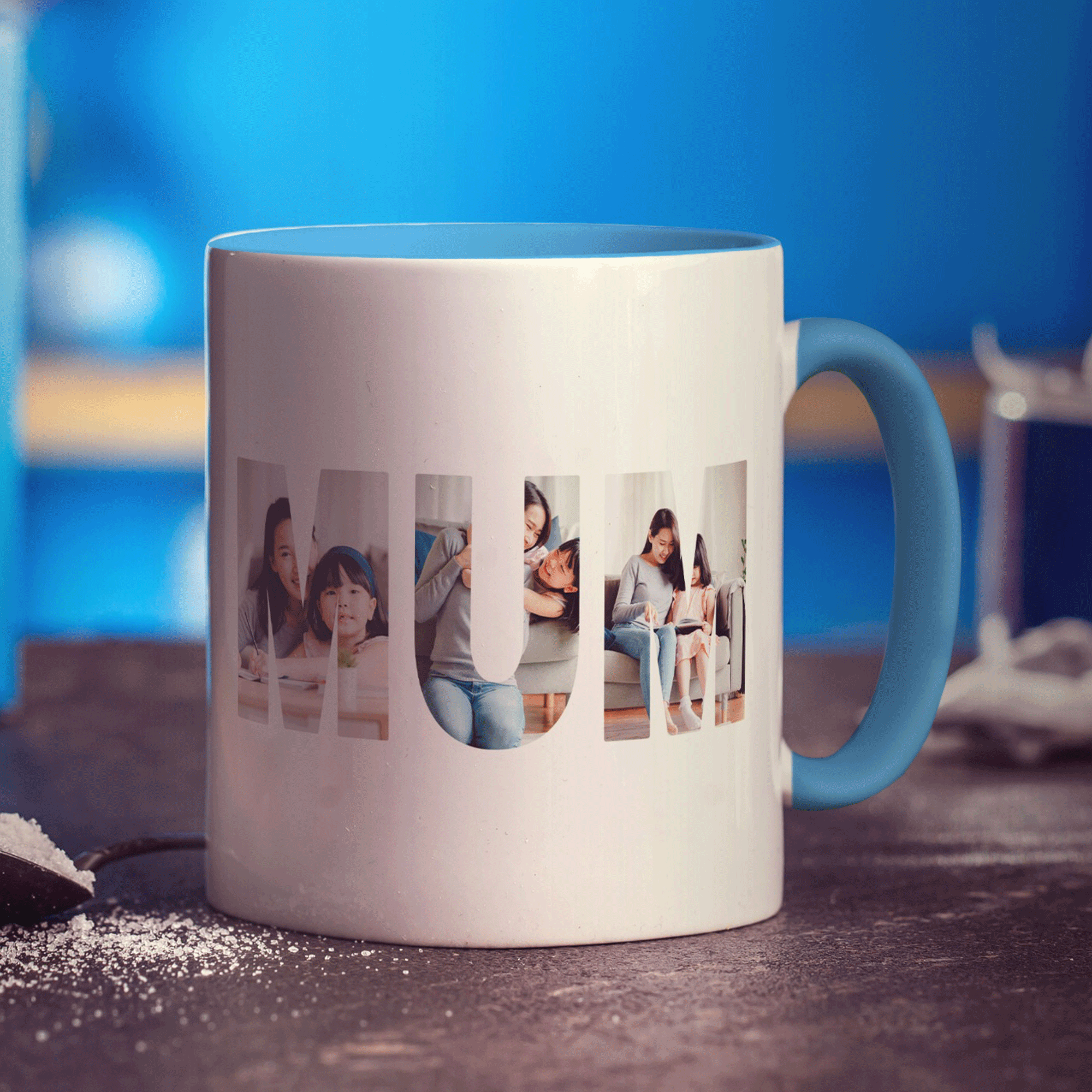 Mum Outline Photo Mug