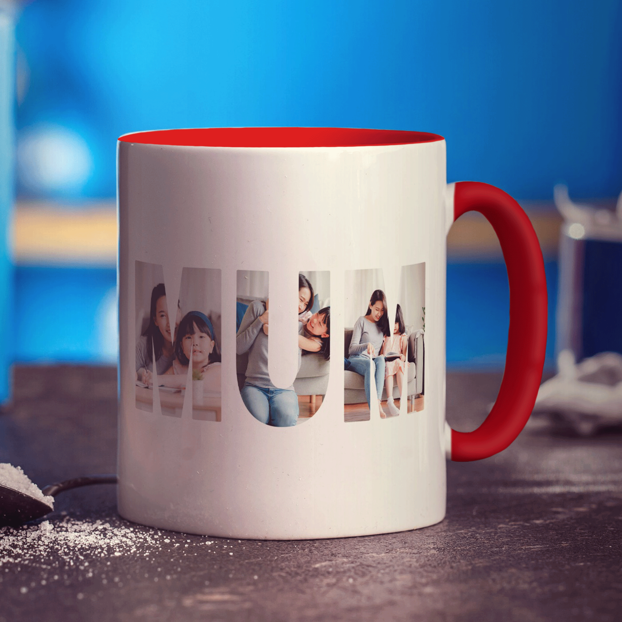 Mum Outline Photo Mug