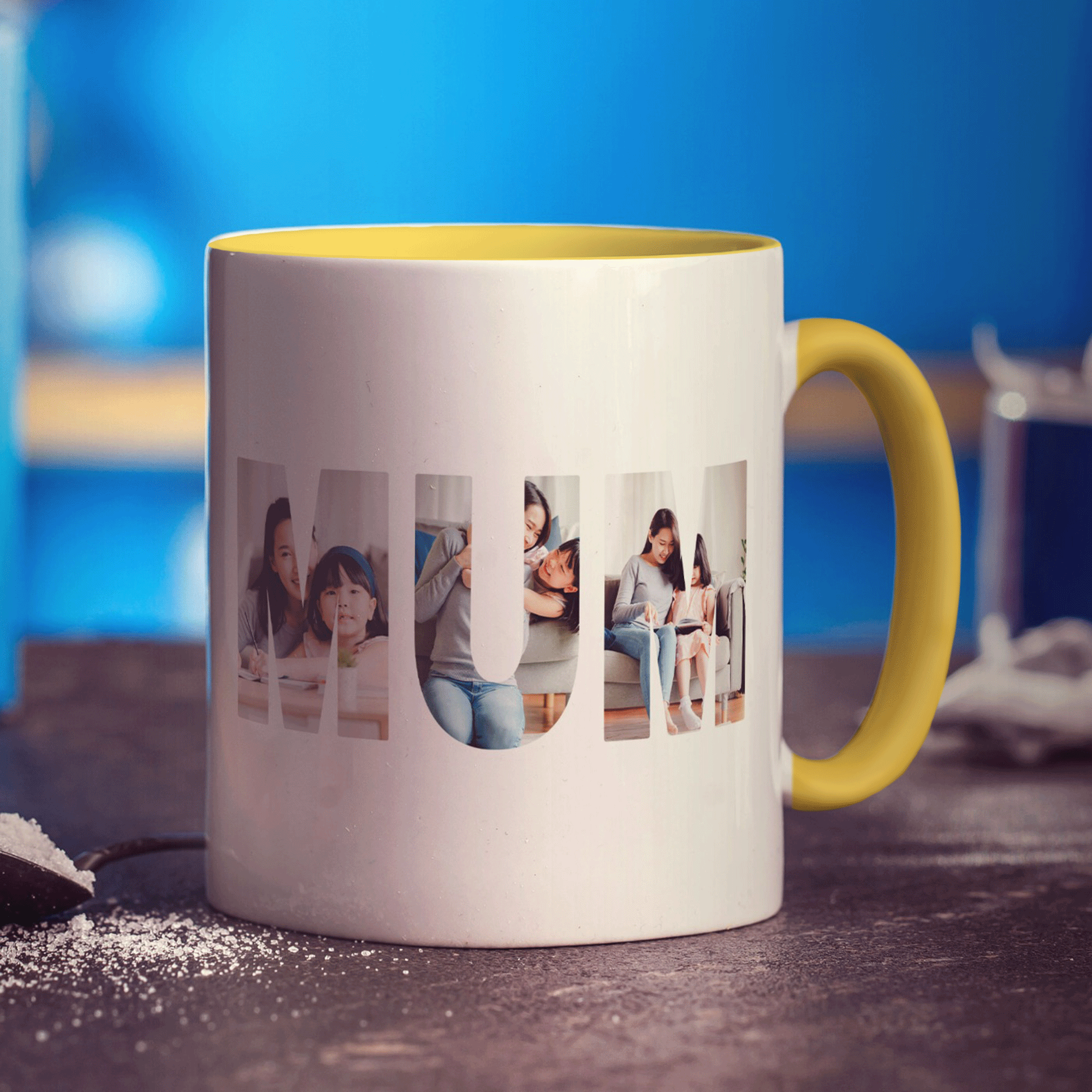 Mum Outline Photo Mug