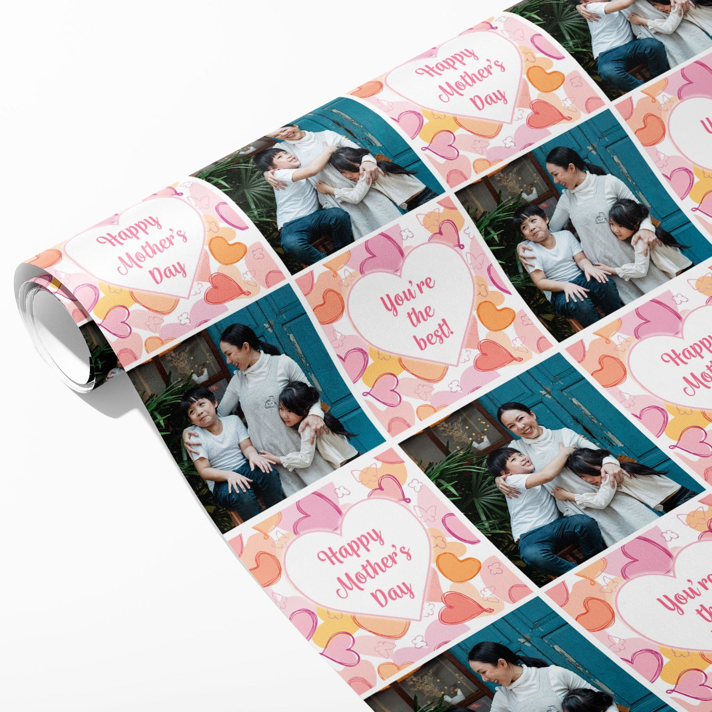 Mother's Day Photo Grid Wrapping Paper