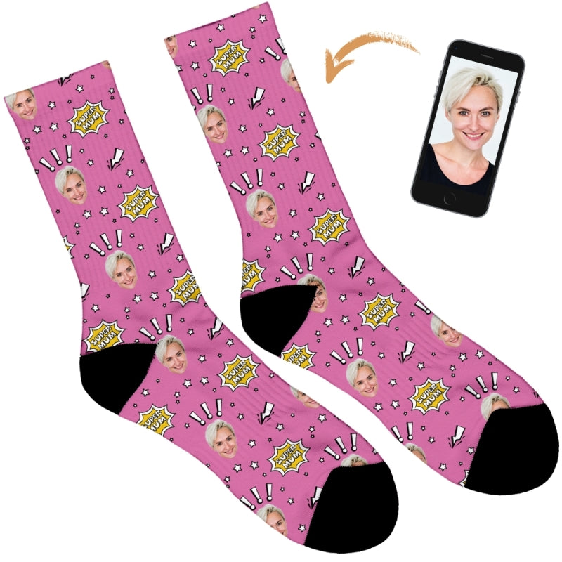 Super Mum Personalised Socks