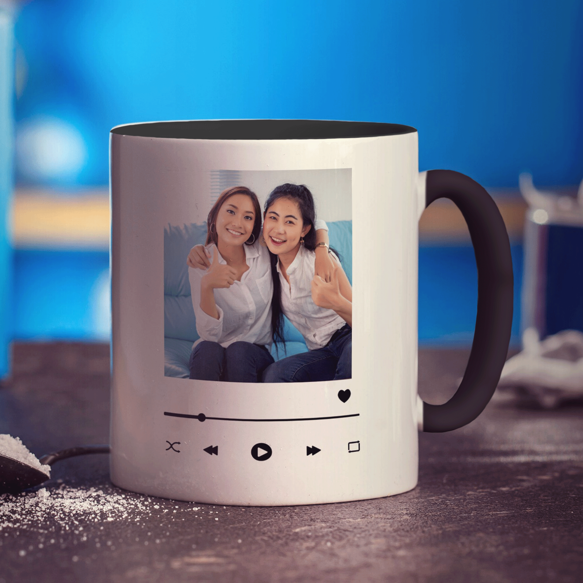 Music Player Personalised Photo Mug