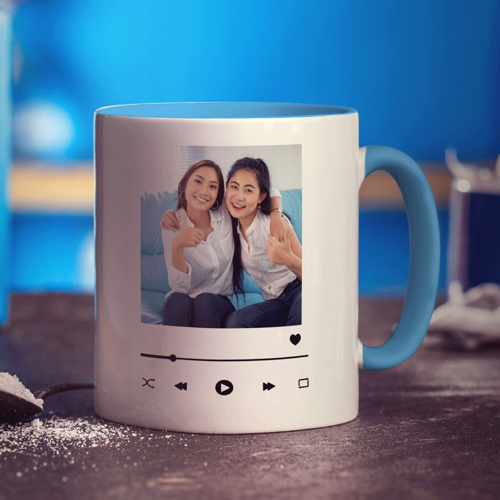 Music Player Personalised Photo Mug